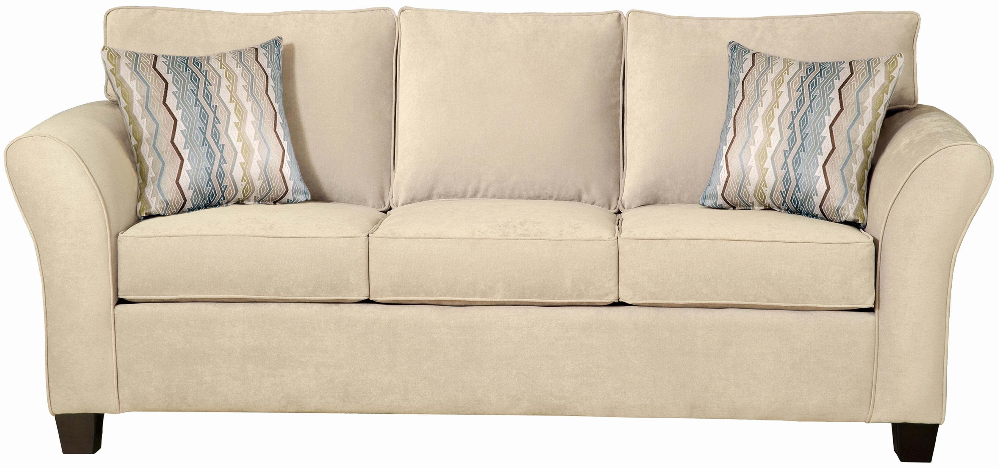 Belfort Essentials Addison Stationary Sofa with Flared Arm and Espresso